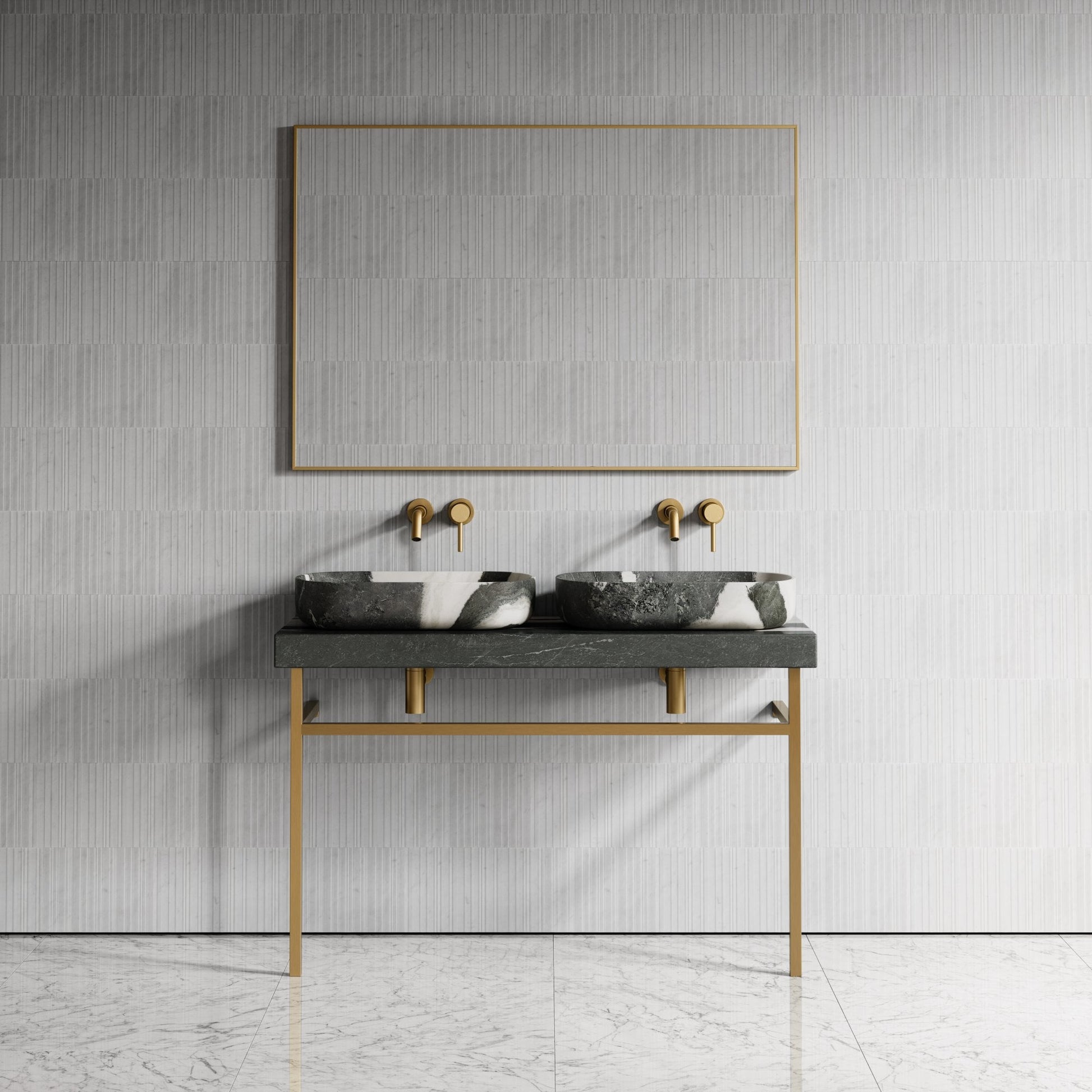 Lomazzo Panda Marble Countertop Vanity Unit 1200mm