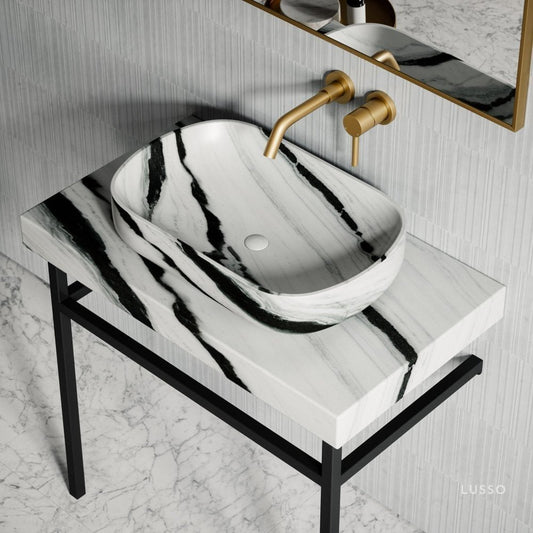 Lomazzo Panda Marble Countertop Vanity Unit 800mm