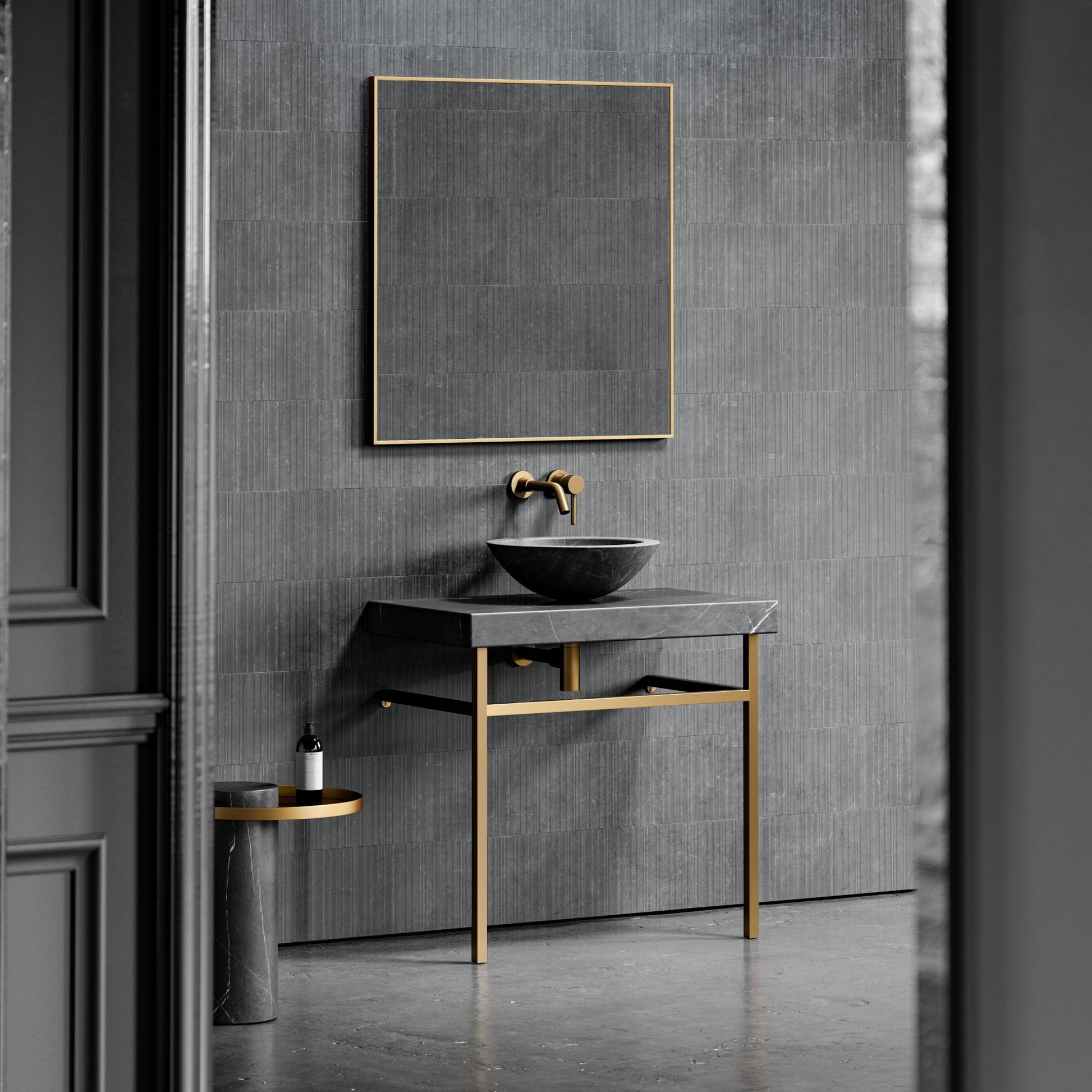 Lomazzo Pietra Grey Marble Countertop Vanity Unit 800mm