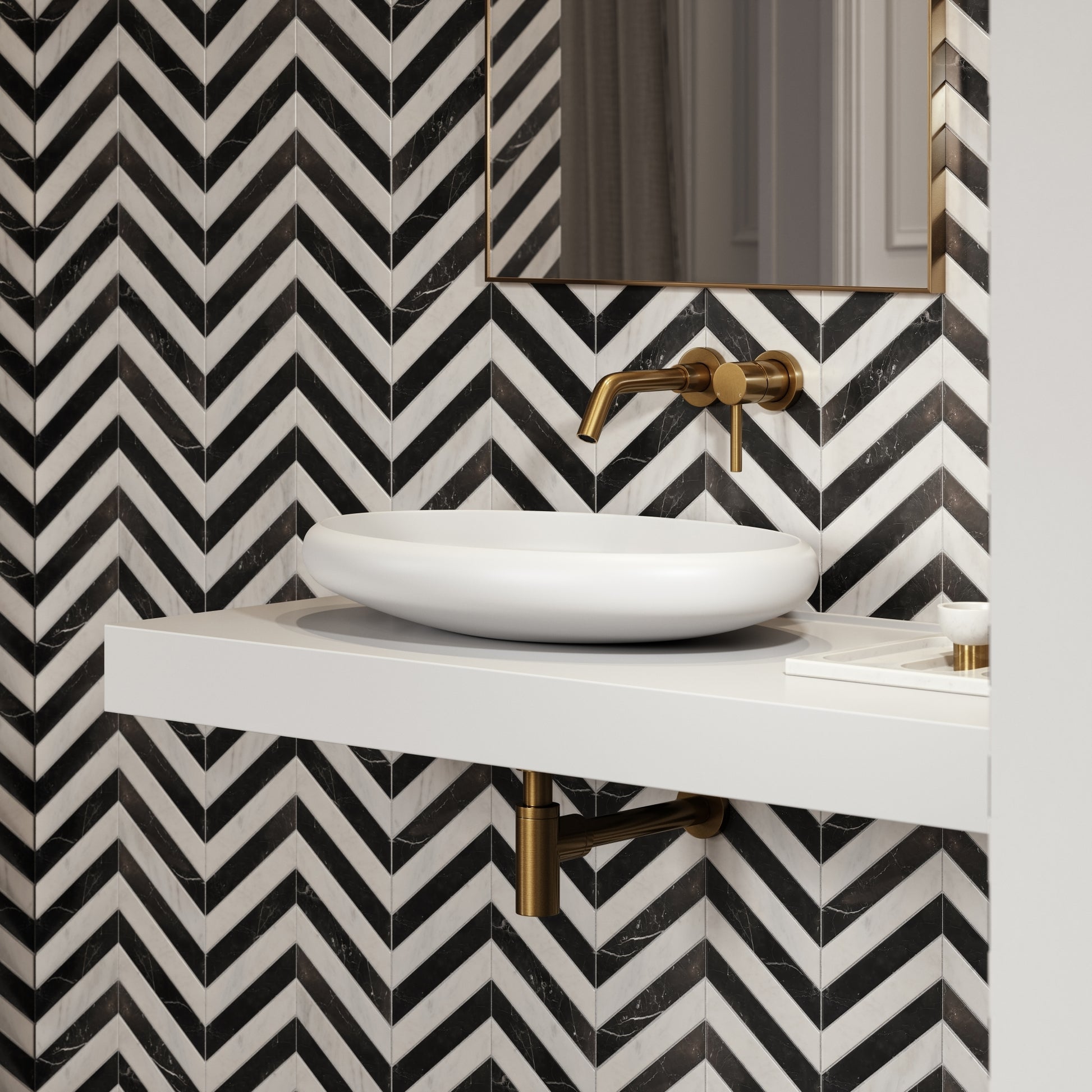 Lulu Countertop Stone Basin 600mm