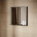 Lumiere Matte Black Mirror With Natural White LED light and Demister 800mm
