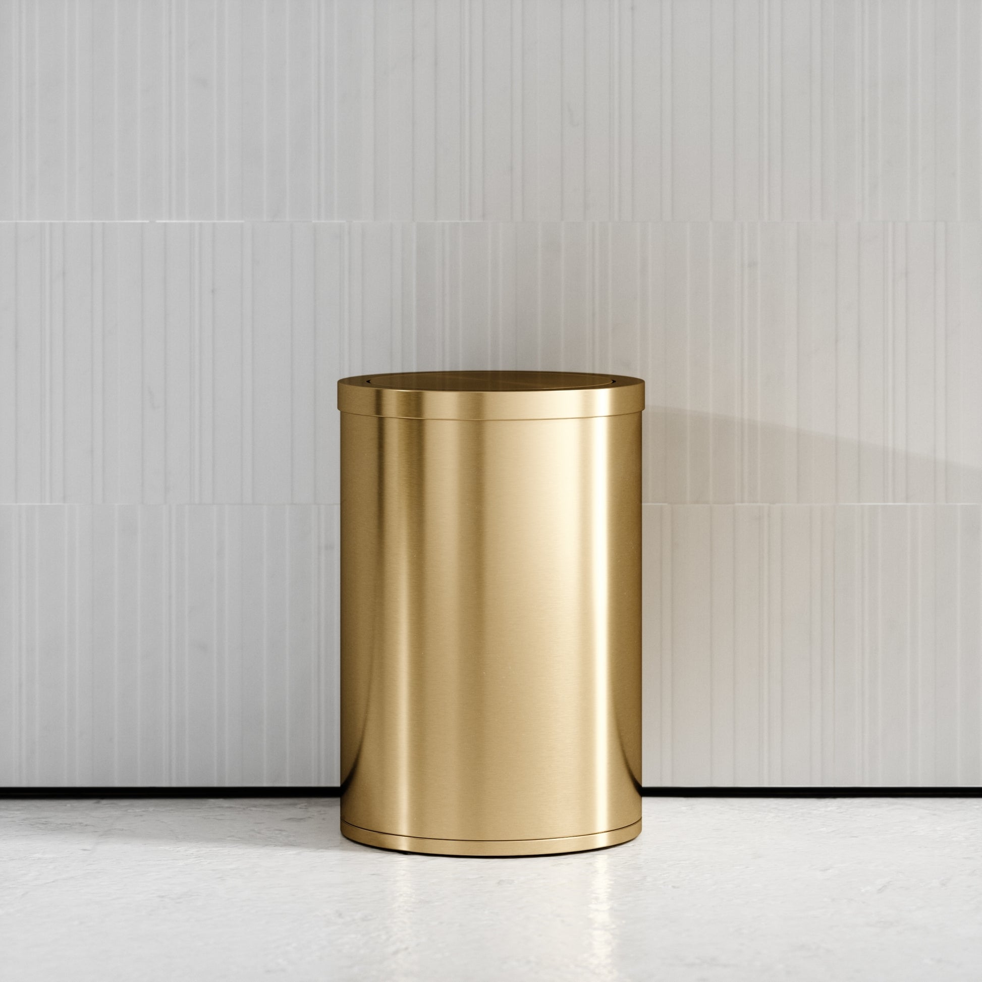 Lusso Cestino Brushed Gold 9 Litre Swing Lid Bin