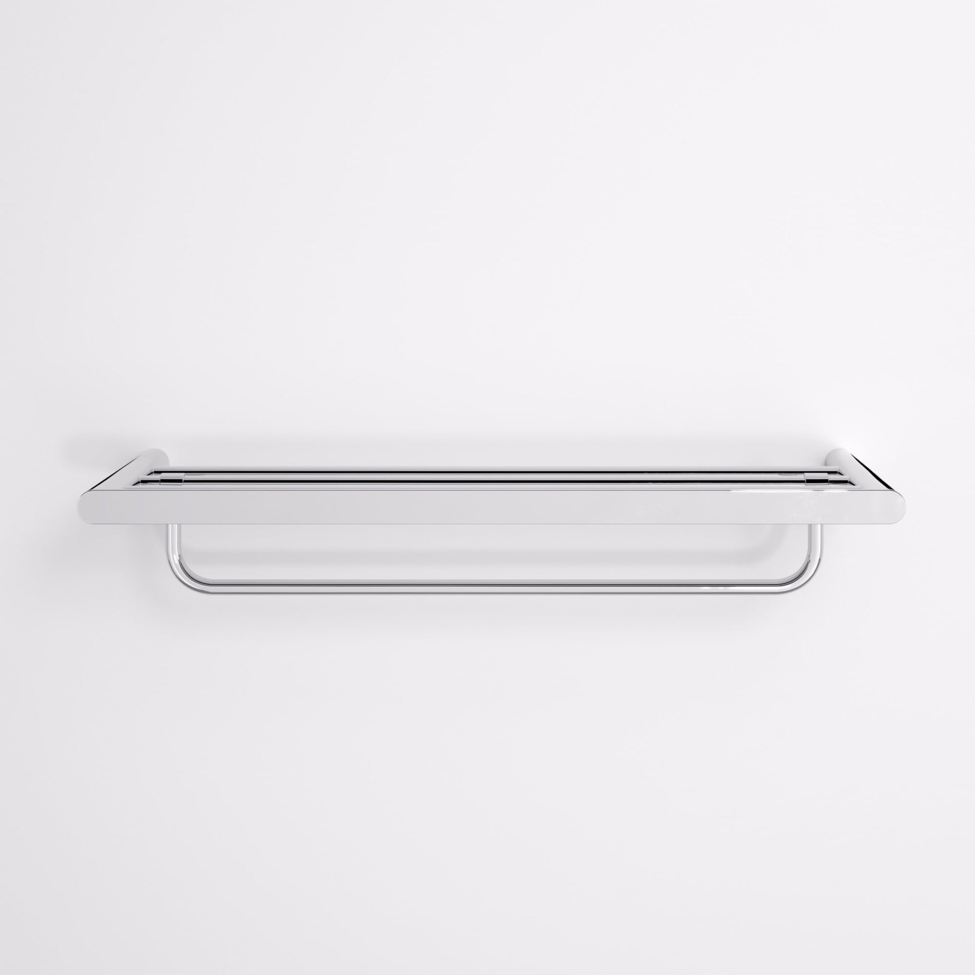 Lusso Chrome Luxe Towel Shelf With Rail 600mm