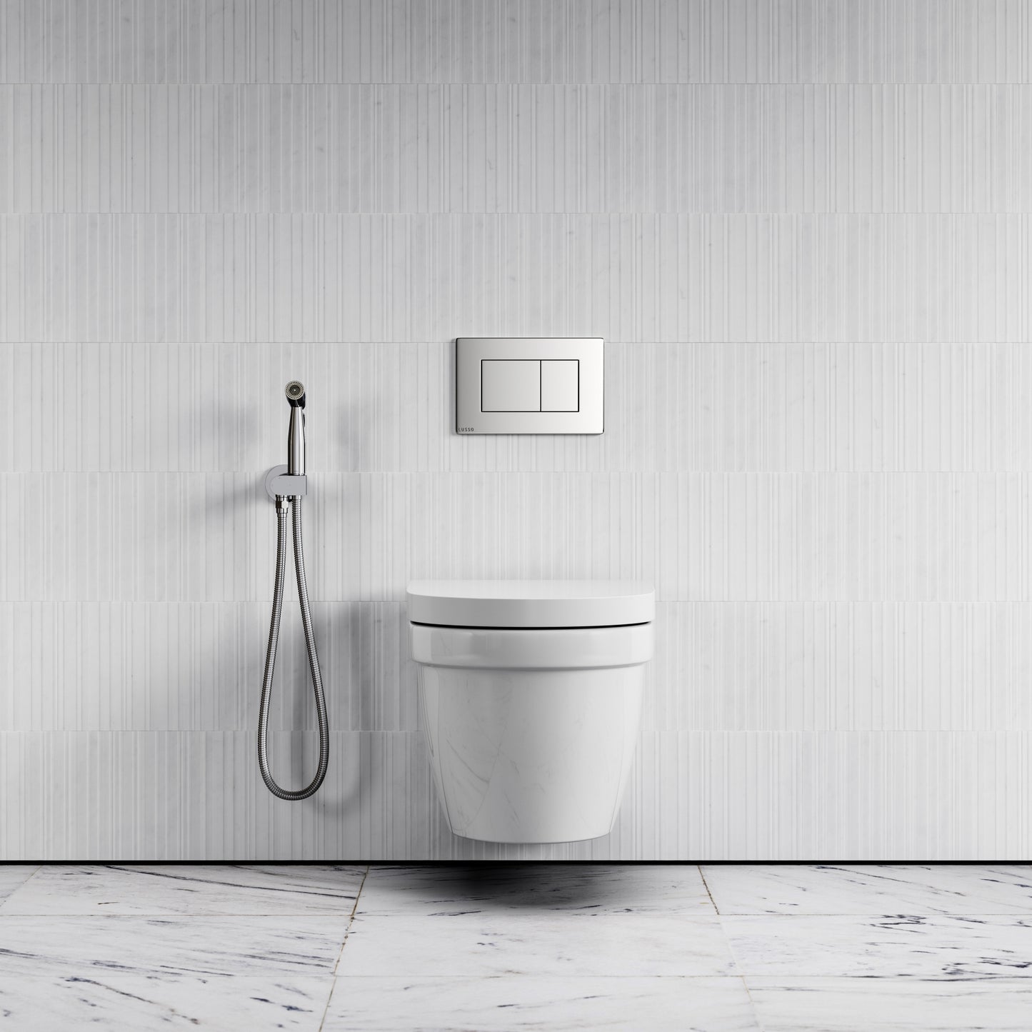 Lusso Chrome Temperature Control Douche Shower Spray Kit