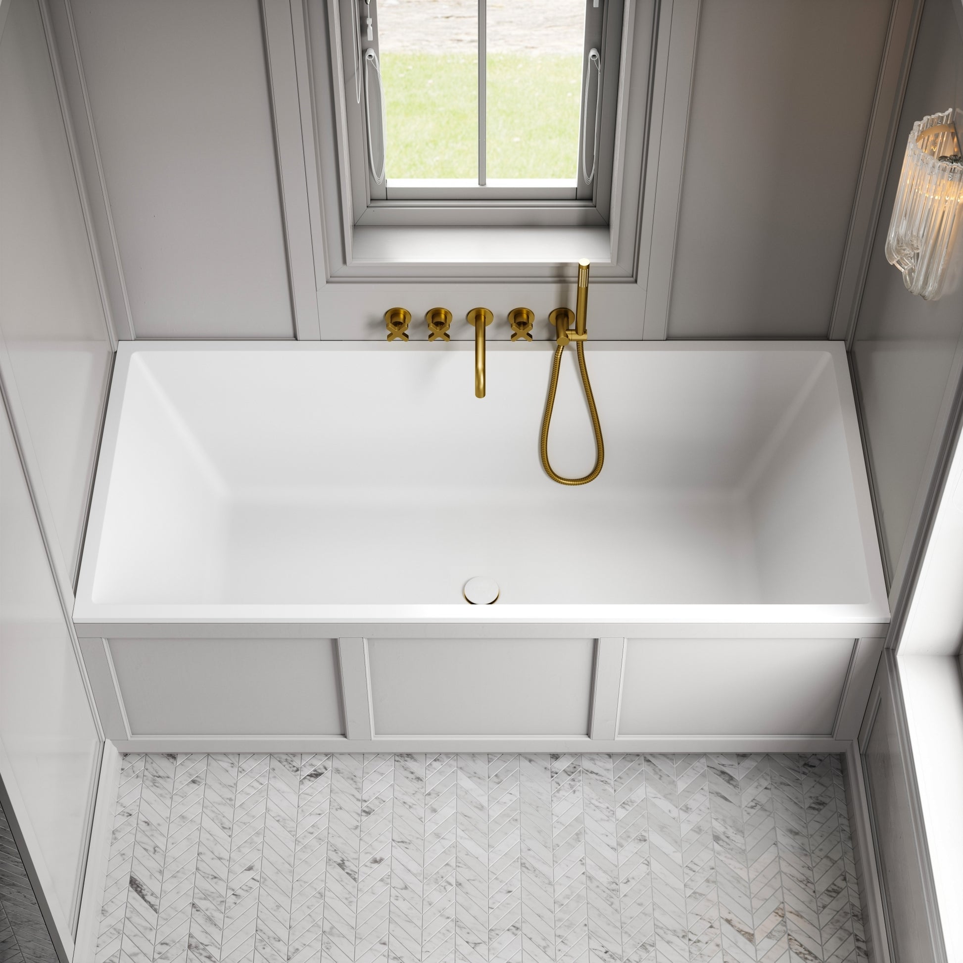 Lusso Light Cavour Inset Bath 1700mm