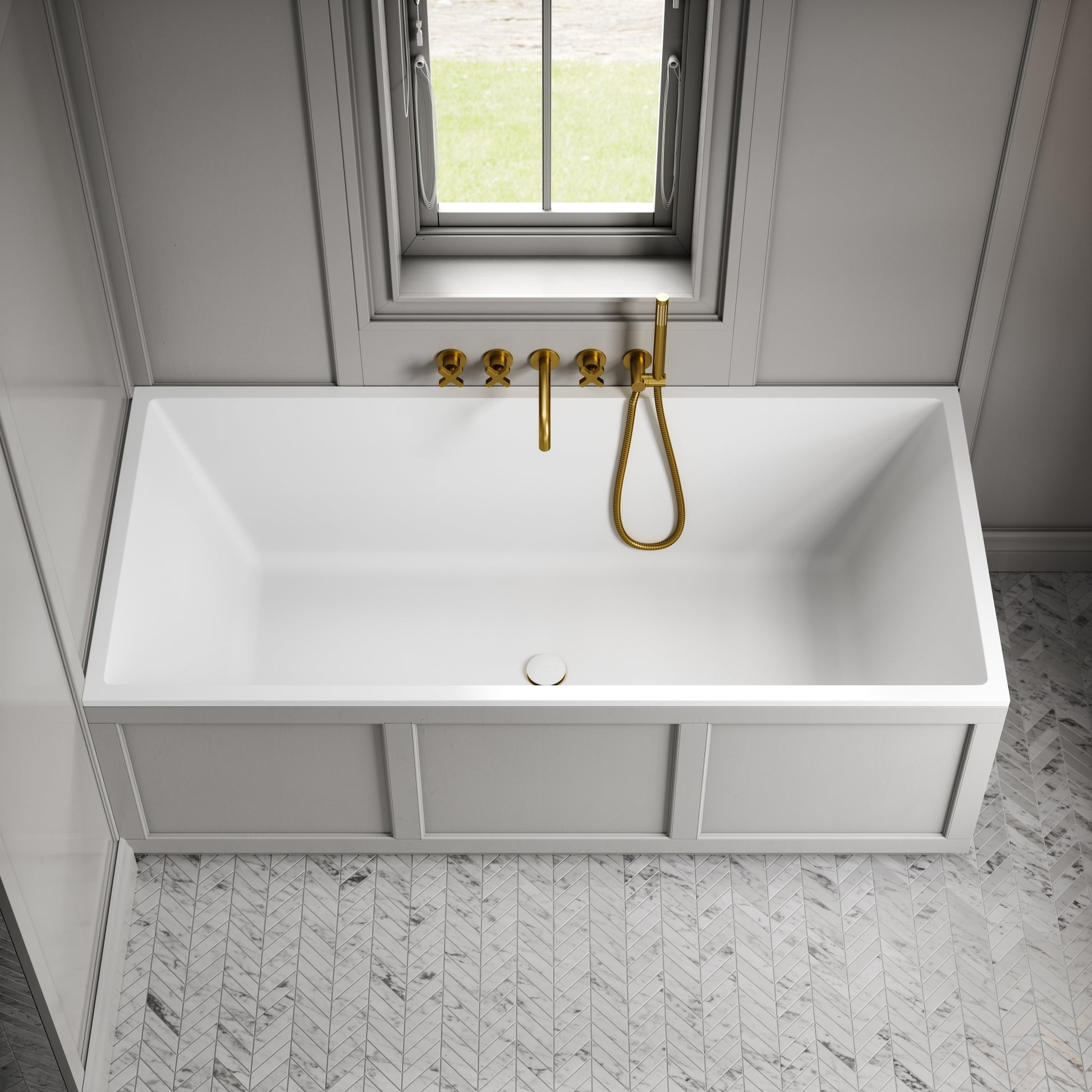 Lusso Light Cavour Inset Bath 1700mm