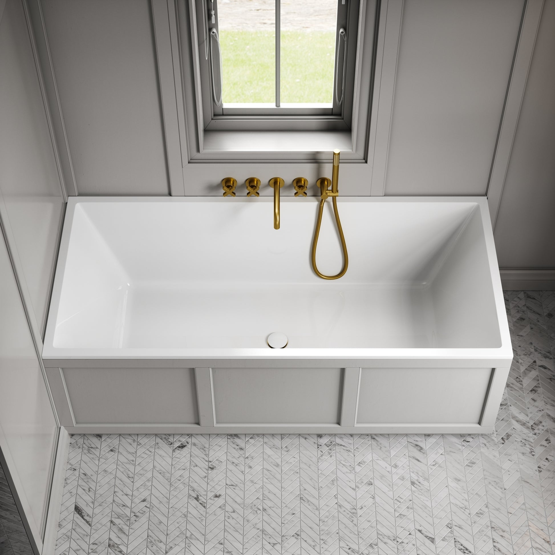 Lusso Light Cavour Inset Bath 1700mm