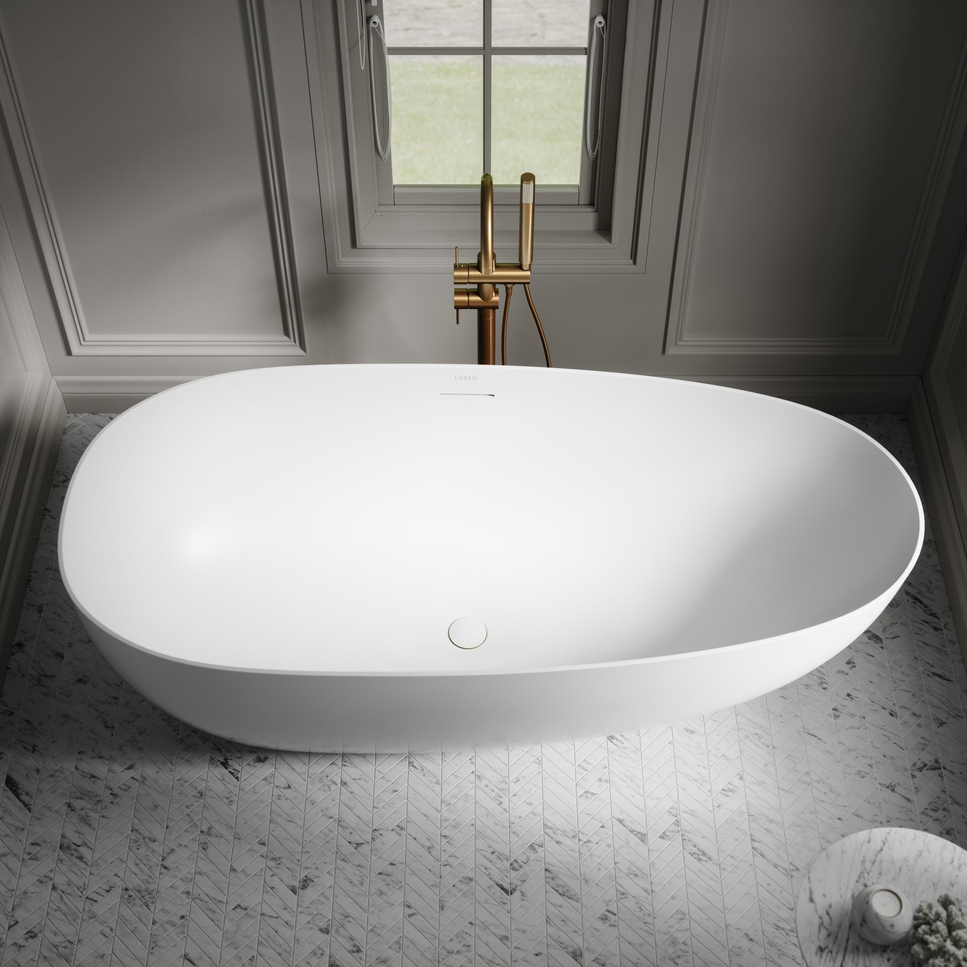 Lusso Light Egg Shell Freestanding Bath 1700mm