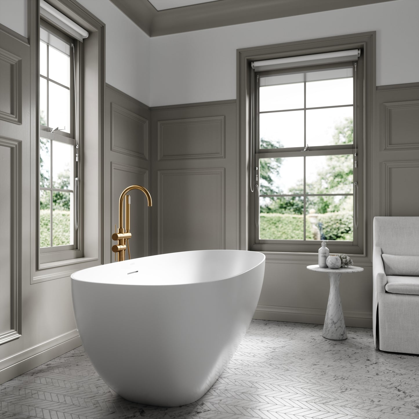 Lusso Light Egg Shell Freestanding Bath 1700mm