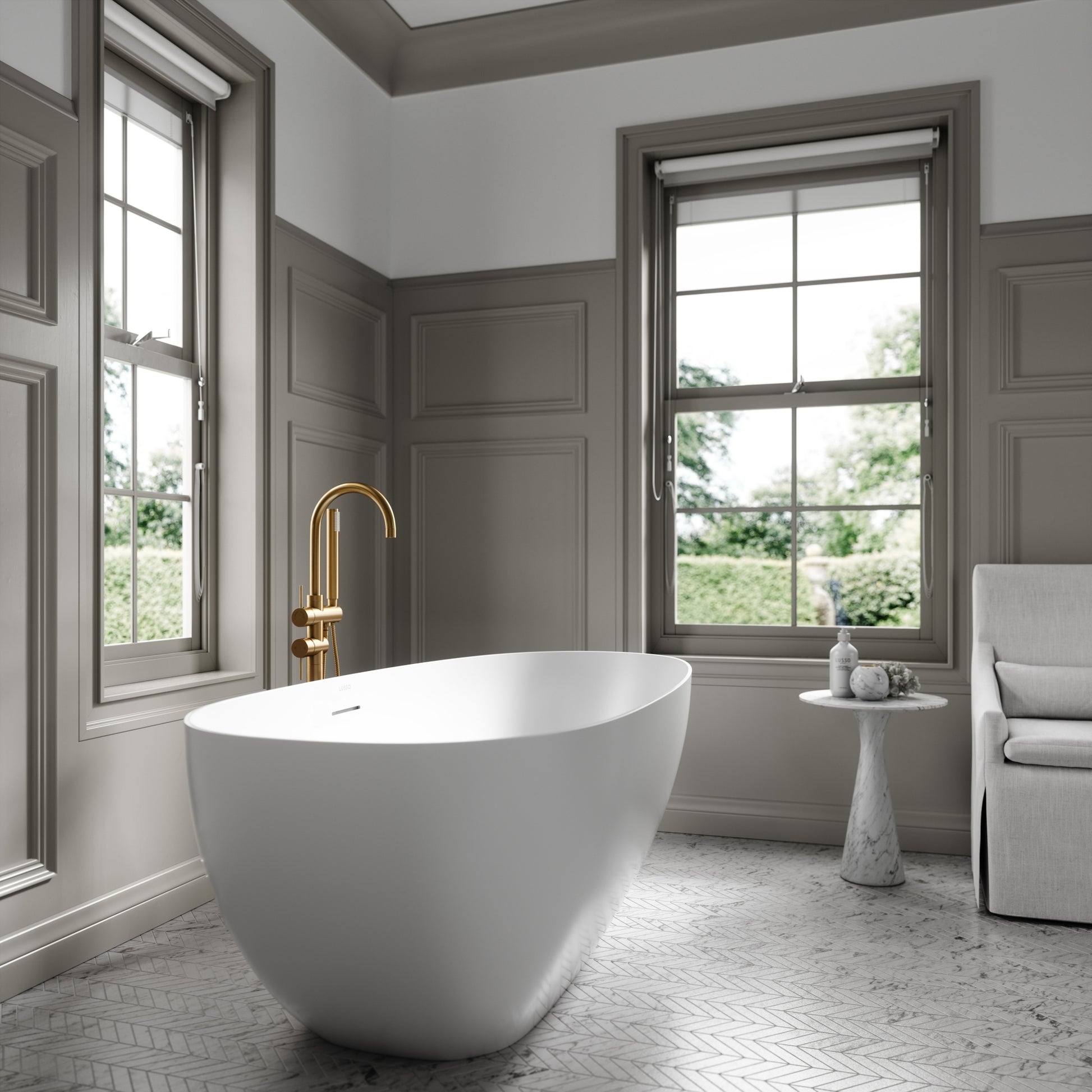 Lusso Light Egg Shell Freestanding Bath 1700mm