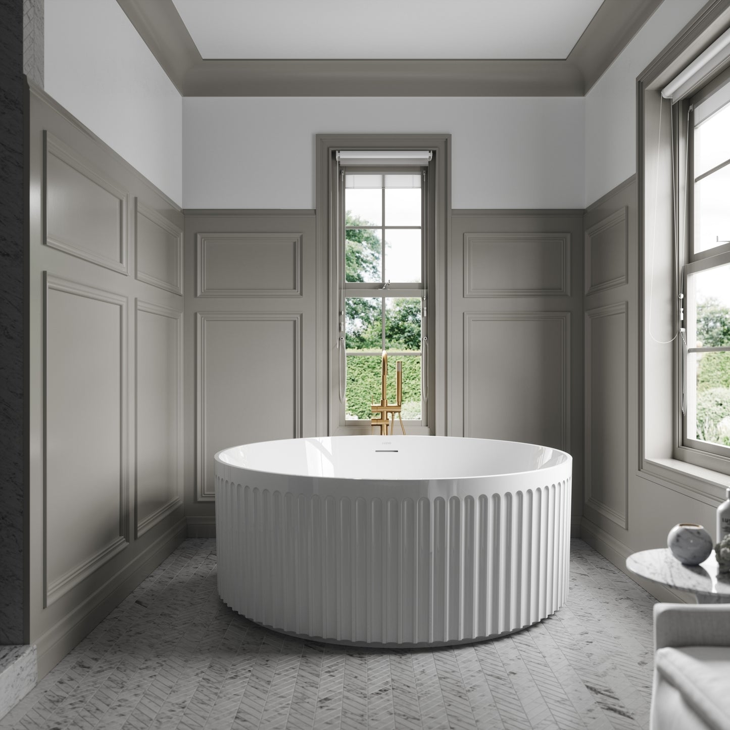 Lusso Light Jadore Round Freestanding Bath 1500mm
