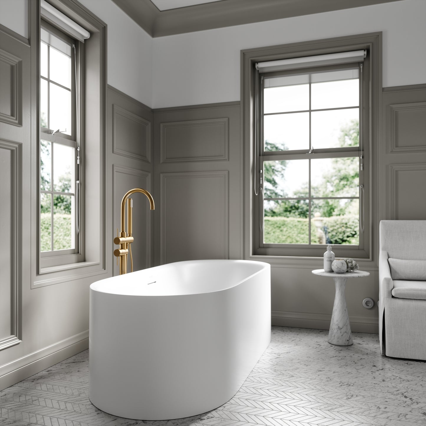 Lusso Light Ravenna Freestanding Bath 1700mm