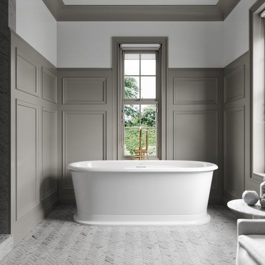 Lusso Light Verona White Freestanding Bath 1700mm