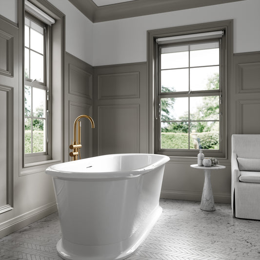 Lusso Light Verona White Freestanding Bath 1700mm