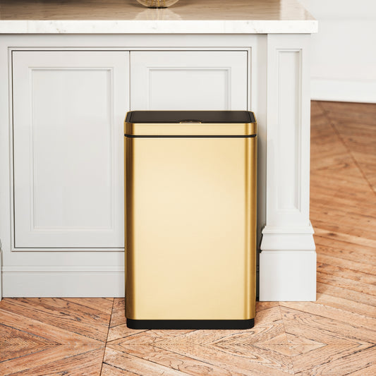 Lusso Mondiza Brushed Gold 30 Litre Kitchen Sensor Bin