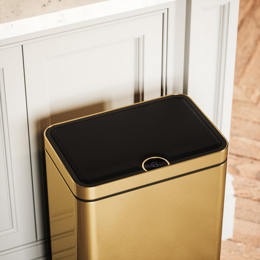 Lusso Mondiza Brushed Gold 30 Litre Kitchen Sensor Bin