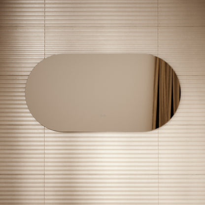 Lusso Regent Oval Mirror with Demister and Light 1200mm