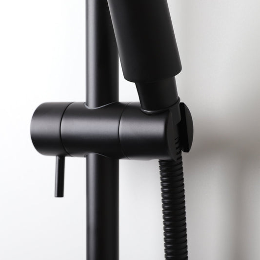 Lusso Shower Riser Rail Kit Matte Black- NO VALVE
