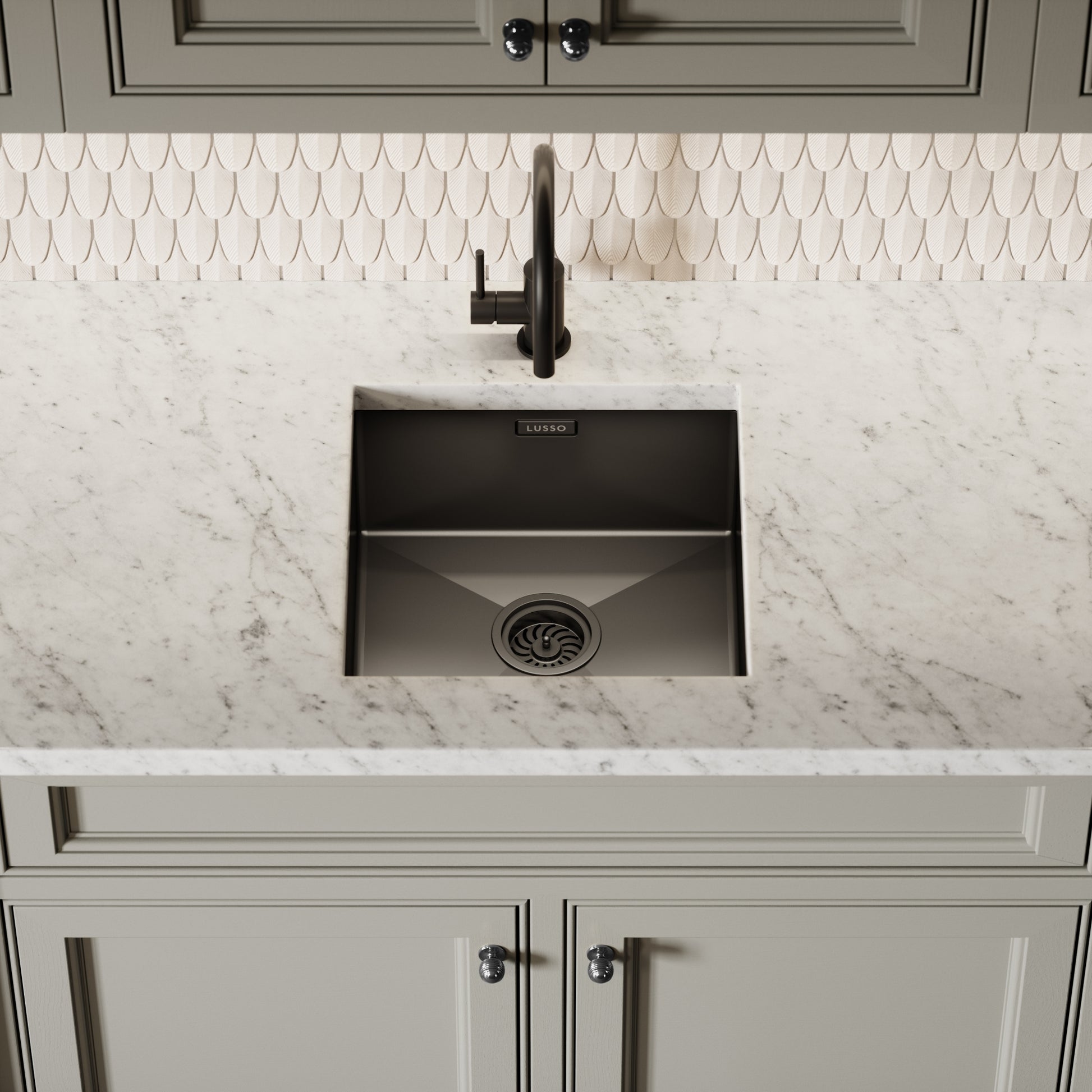 Lusso Vello Undermount Kitchen sink Black Gunmetal