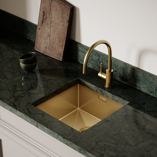 Lusso Vello Undermount Kitchen sink Brushed Gold