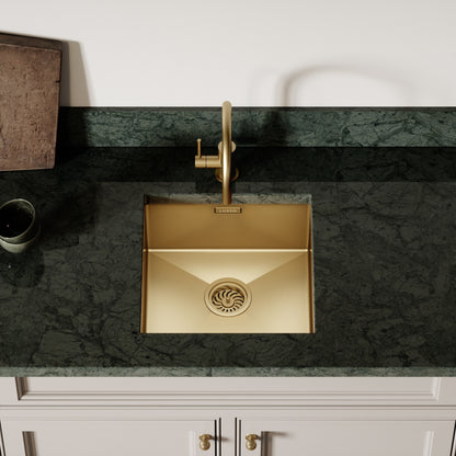 Lusso Vello Undermount Kitchen sink Brushed Gold