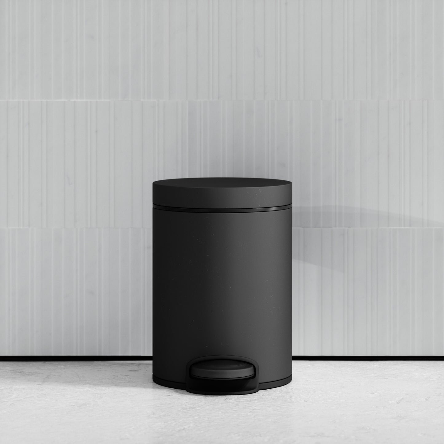 Lusso Vittoria Matte Black 5 Litre Pedal Bin