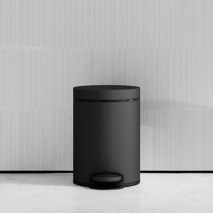 Lusso Vittoria Matte Black 5 Litre Pedal Bin