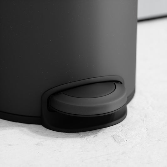 Lusso Vittoria Matte Black 5 Litre Pedal Bin