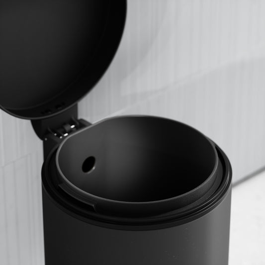 Lusso Vittoria Matte Black 5 Litre Pedal Bin