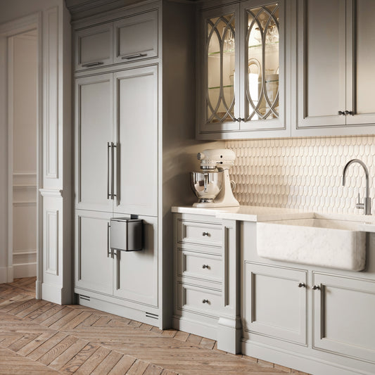 Lusso Zattura Brushed Stainless 5 Litre Hanging Kitchen Cabinet Bin