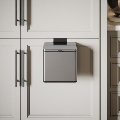Lusso Zattura Brushed Stainless 5 Litre Hanging Kitchen Cabinet Bin