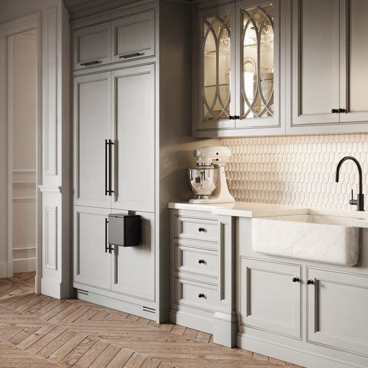 Lusso Zattura Matte Black 5 Litre Hanging Kitchen Cabinet Bin