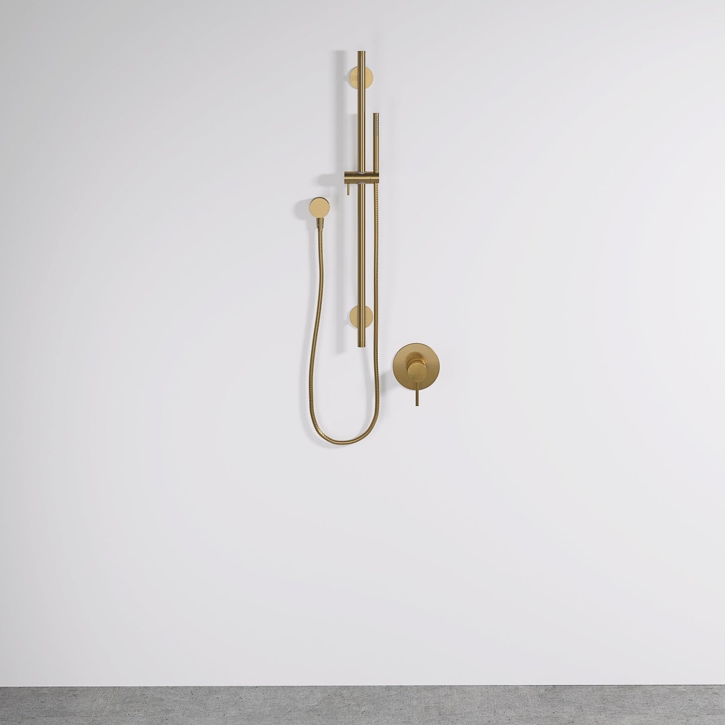 Luxe Brushed Gold Shower & Riser Kit