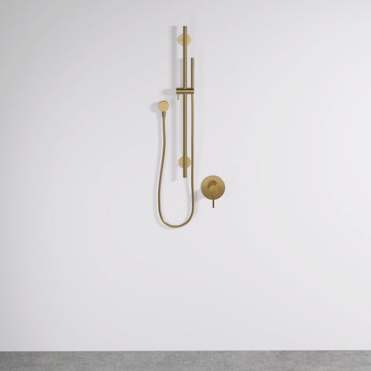 Luxe Brushed Gold Shower & Riser Kit