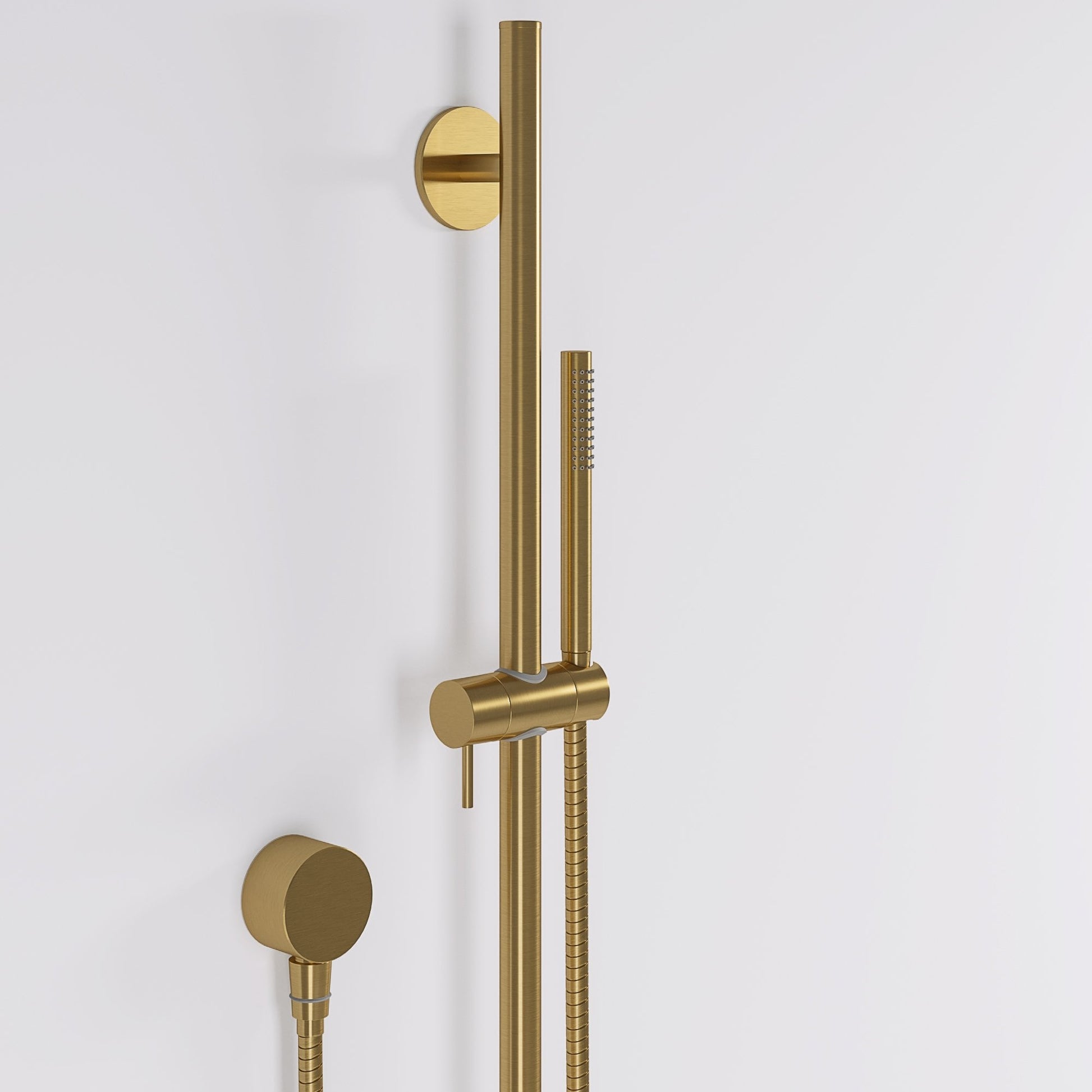 Luxe Brushed Gold Shower & Riser Kit