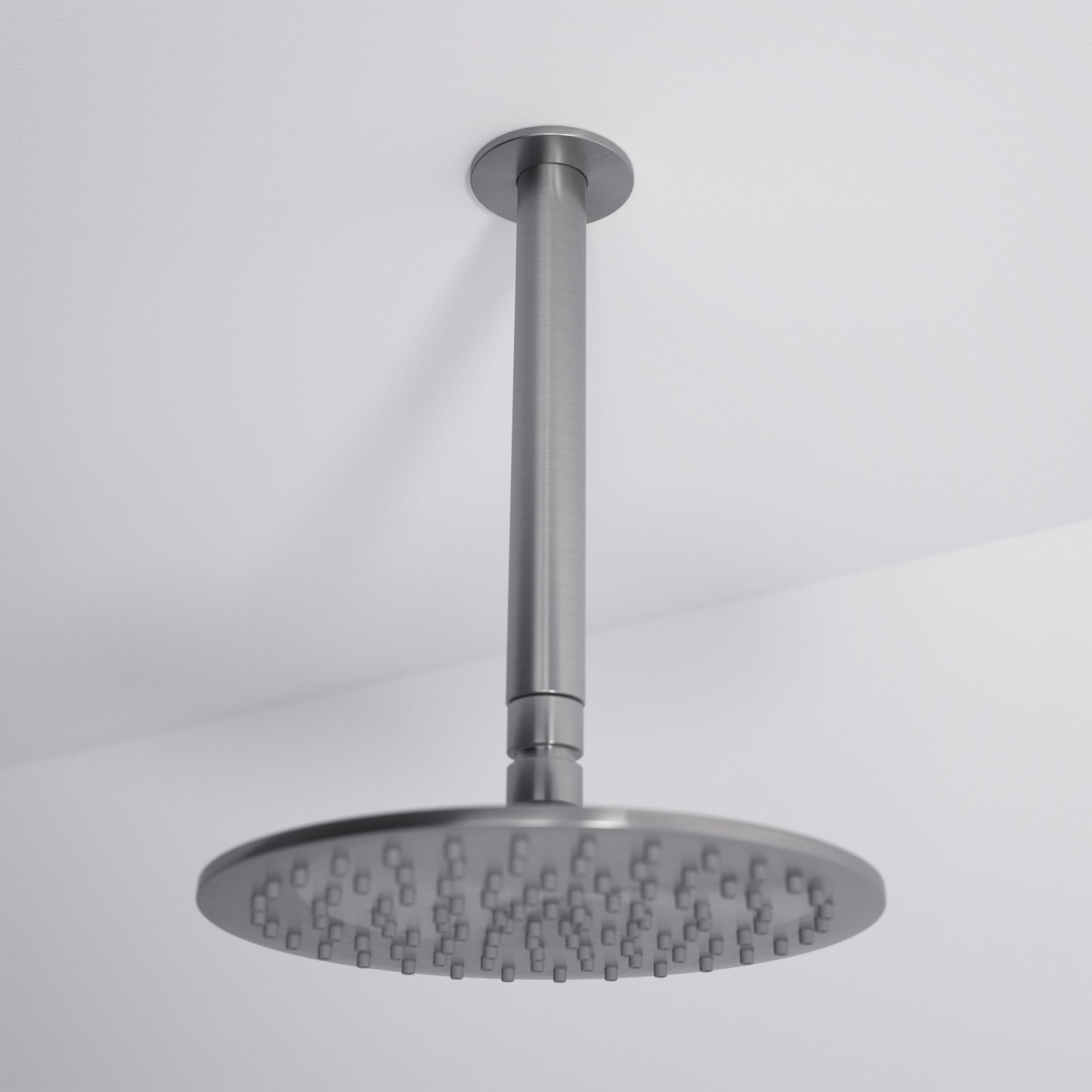 Luxe Brushed Stainless Ceiling Mount Shower Arm 200mm
