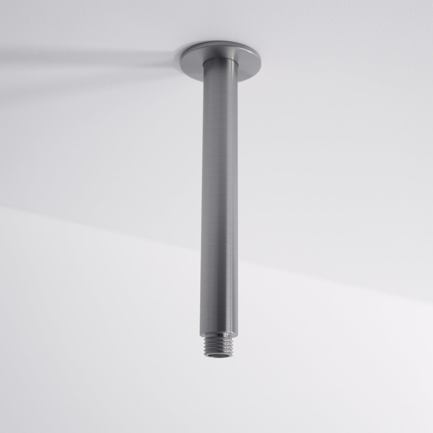 Luxe Brushed Stainless Ceiling Mount Shower Arm 200mm