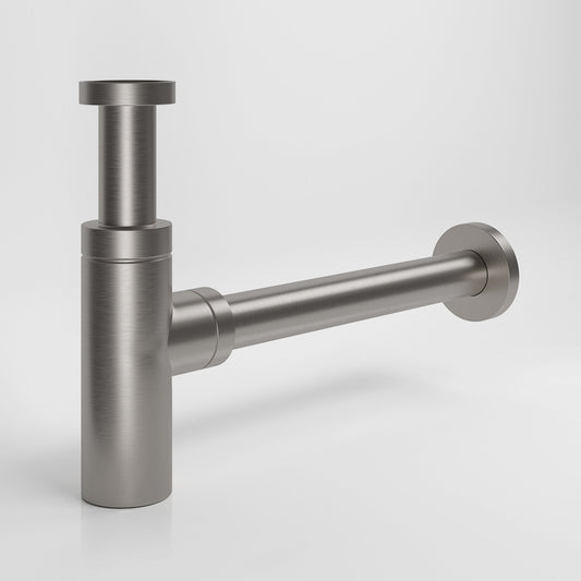 Luxe Brushed Stainless Round Bottle Trap