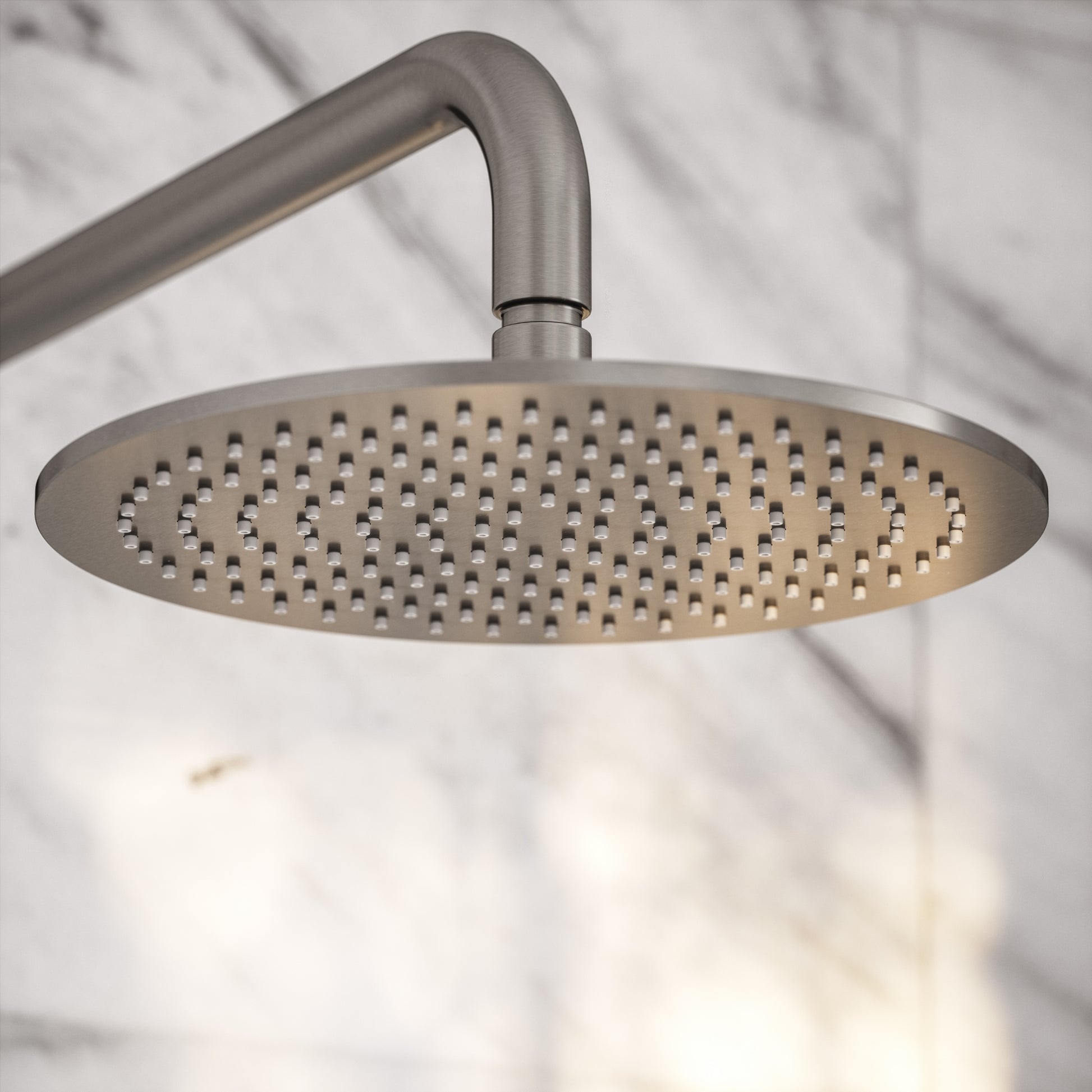 Luxe Brushed Stainless Thermostatic Shower with Handheld Shower
