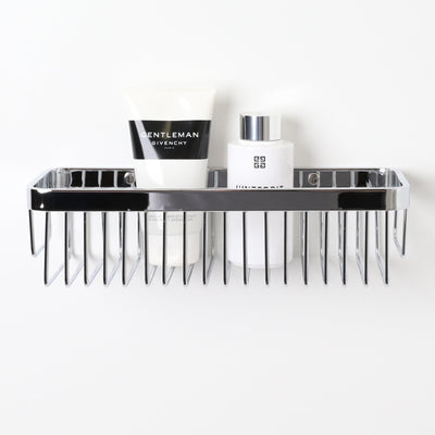 Luxe Chrome Large Shower Storage Basket