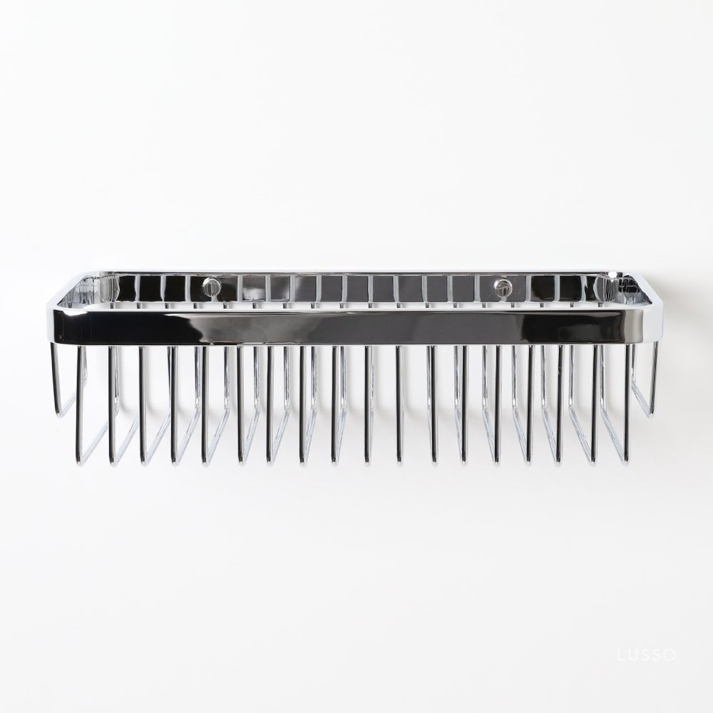 Luxe Chrome Large Shower Storage Basket