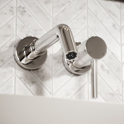 Luxe Chrome Wall Mounted Basin Mixer Tap V1