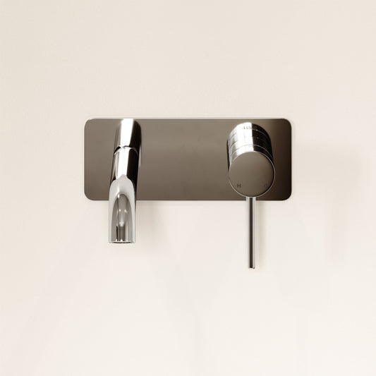 Luxe Chrome Wall Mounted Basin Mixer Tap V2