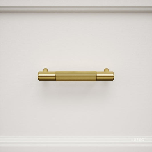Luxe Knurled Brushed Gold Pull Bar 150mm