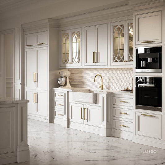 Luxe Knurled Brushed Gold Pull Bar 150mm