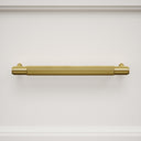 Luxe Knurled Brushed Gold Pull Bar 250mm