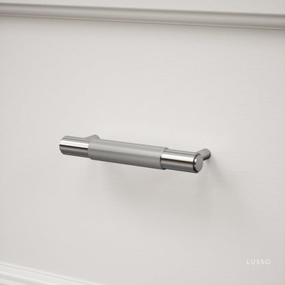 Luxe Knurled Brushed Stainless Pull Bar 150mm