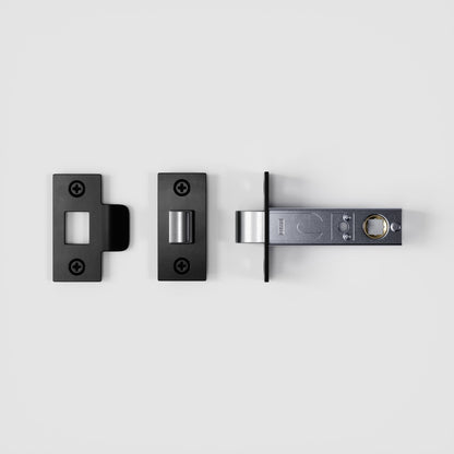 Luxe Knurled Matte Black Door Handle and Hinge Bundle