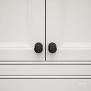 Luxe Knurled Matte Black Furniture Knobs