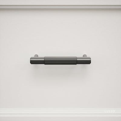 Luxe Knurled Matte Black Pull Bar 150mm